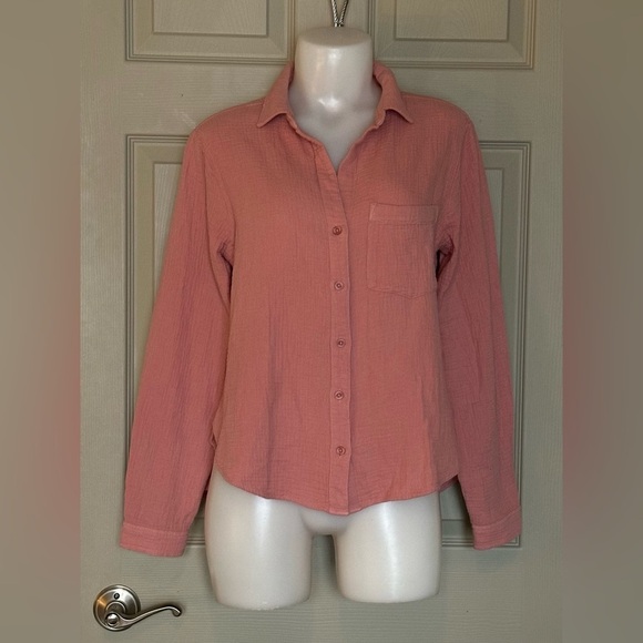 cloth & stone Tops - CLOTH & STONE for Anthropologie Crinkle 100% Cotton Button Down Blouse - Size M